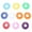 Picture 1, variant on 10pcs Plastic Clothes Size Dividers Round Clothing Hanger Circle for Store Market Shopping Mall (Mixed Colors)