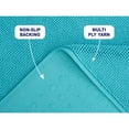 thumbnail image 3 of American Soft Linen, Slip Reducer Bath Rug, 100% Cotton20x34 inches, Soft Absorbent Bath Mat Rugs, Turquoise, 3 of 7
