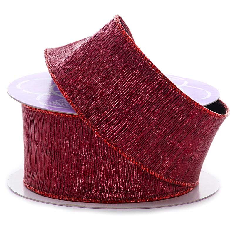 2 1/2" X 10 Yards Burgundy Patrician Metallic Wired Ribbon by Paper