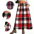 thumbnail image 4 of Antinious Winter Skirts for Women,Skirts for Women Trendy,Plaid Skirts for Women Casual Warm Corduroy Skirt,Red,XL, 4 of 5