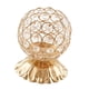 thumbnail image 3 of Candelabro de cristal esférico, candelabro para mesa de comedor o de centro de mesa dorado, 3 of 9
