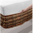 thumbnail image 2 of Tribal Bed Skirt, Wildlife Primitive Funky Snakes Traditional Oriental Arrangement, Elastic Bedskirt Dust Ruffle Wrap Around for Bedding Decor, 4 Sizes, Multicolor, by Ambesonne, 2 of 2