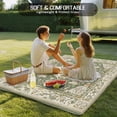 thumbnail image 4 of Southwestern Sage Green Outdoor Rug 3x5 Ft - Reversible Patio Rug Outdoor Camping Rugs, Tribal Antique Boho-Chic Heritage Indoor Outdoor Area Rugs, Non-Slip Outdoor Carpet Runner for Deck/Porch, 4 of 8