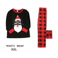 thumbnail image 1 of Yuarrent Conjunto de pijamas familiares de Navidad con cuello redondo, pantalones superiores, ropa de dormir para mujer Kits de decoración para fiestas hombre XXL, 1 of 6