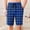 #360-Blue, variant on Ceisia Men's Loose Fit Checkered Print Home Shorts with Elastic Waist Lace-up Pockets Stretchy Casual 5/8 Length Pajama Bottoms Blue Gifts for Father 2X