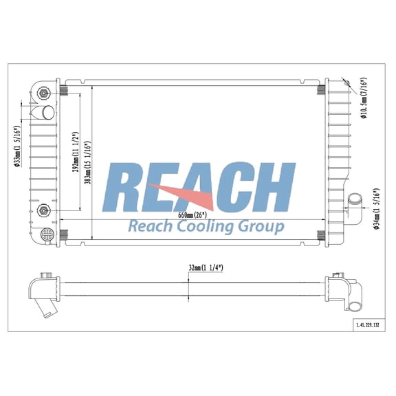 REACH 41-229 Radiator for BERETTA/CORSICA 87-88, Automotive Radiator Replacement Part