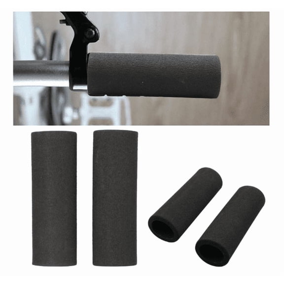 Black Sponge Handlebar Grip for Motorcycle & Bicycle, Non-Slip Soft Foam Comfort Handle Cover, Shock-Absorbing Handlebar Grip for Enhanced Riding Control, Long-Lasting Bike Accessories