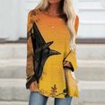 thumbnail image 1 of Costumes d'Halloween pour Femmes 2023 en Liquidation T-Shirt à Col Rond Oversize pour Femmes T T-Shirts à Imprimé d'Halloween T-Shirt à Manches Courtes Blouse Hauts, 1 of 5