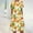 Green, variant on Yotami Women's Boho Dress Summer Midi Dress Short Sleeve Crew Neck Floral Print Dress for Everyday