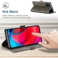 thumbnail image 5 of Case for Moto G Stylus 5G 2021,PU Leather Folio Flip Wallet Case with Card Holster Stand Kickstand Magnetic Closure Shockproof Phone Cover for Motorola Moto G Stylus 5G 2021 (Coffee), 5 of 17