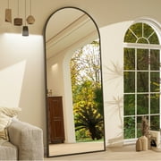 GLSL Length Mirror 71x 27 Floor Mirror Arched Standing Dressing Mirror for Berdroom, Black