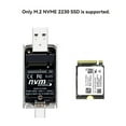 thumbnail image 5 of Carcasa Externa para SSD M.2 NVME, USB 3.2 Gen2, 10 Gbps, Tipo A + Tipo C, Compatible con para SSD M.2 NVME 2230, 5 of 5