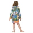thumbnail image 7 of FORMRS Niños Bathrobe Unisex Hooded Robe Soft Plush Pajamas Sleepwear, Size 10-12T, Blue Window, 7 of 7