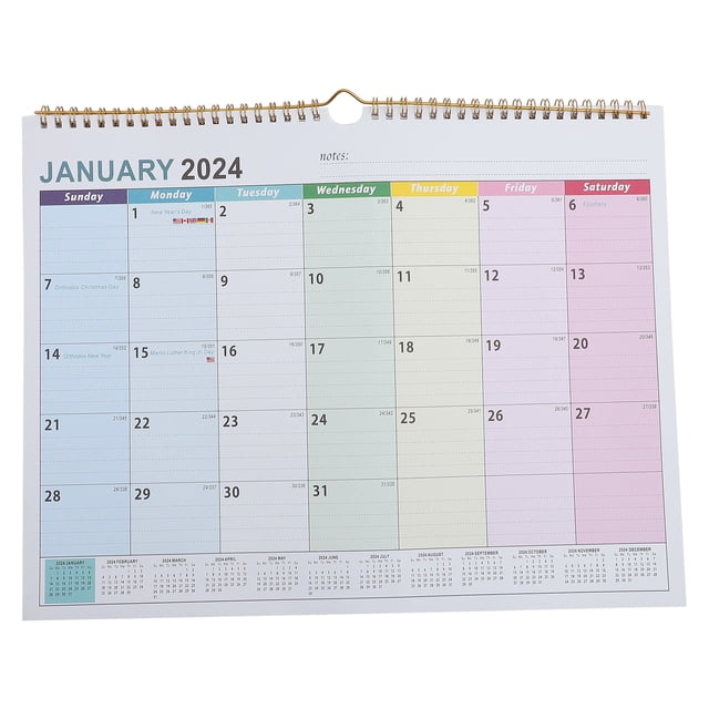 Calendario de pared Gran calendario de pared mensual Calendario de pared calendario de cuenta regresiva