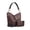Coffee, variant on Wandy Women's Hobo Bag Set with Wristlet Wallet, Vegan Leather Croco Shoulder Bag 2Pcs by Mia K - Green