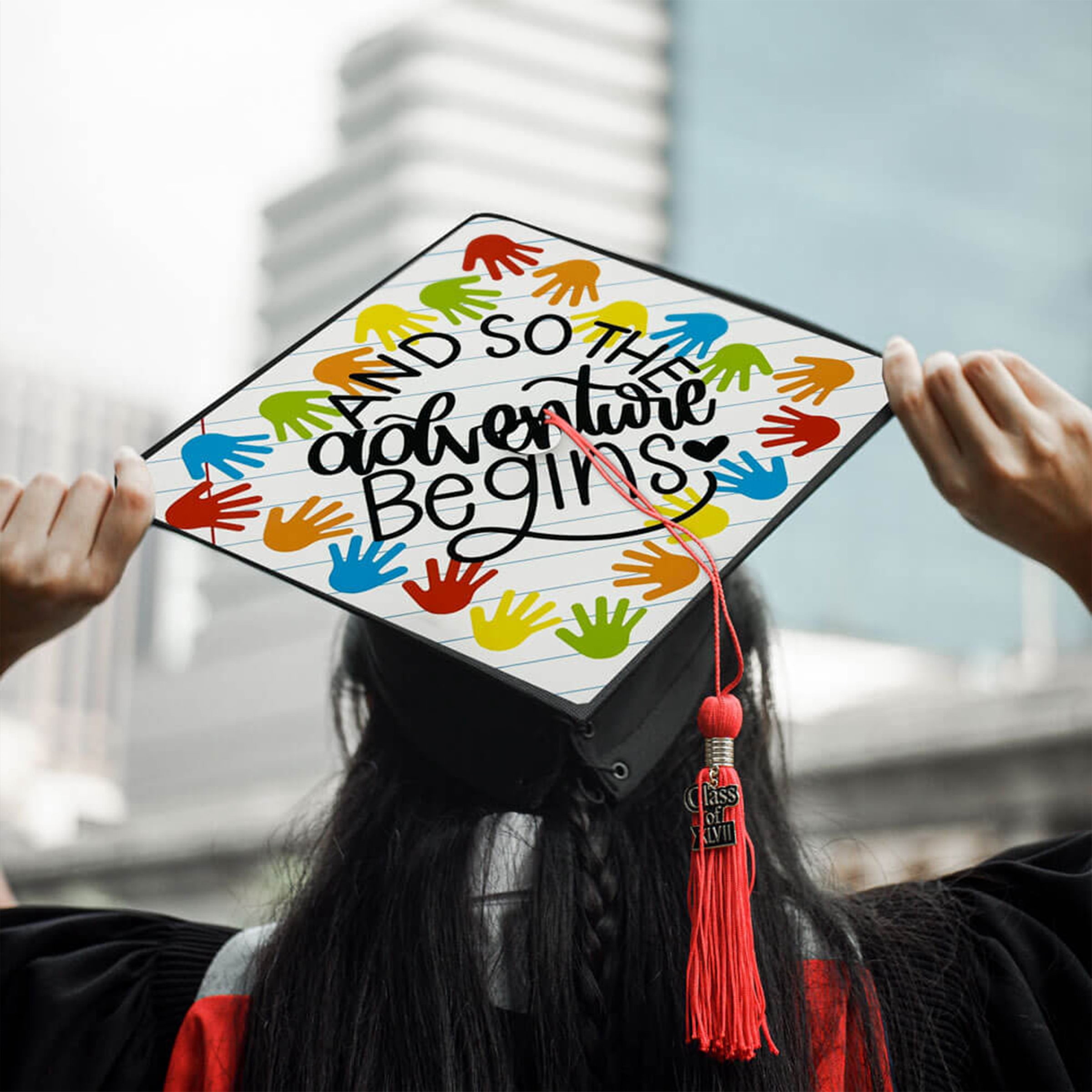 Graduation Cap Topper, Blank Grad Cap Insert for Sublimation, UV-LED, DTF, Vinyl, Rhinestones & Paint, Non-PVC Plastic, White (5 Pack)