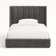 thumbnail image 1 of Cama Matrimonial Moderna Savoy Artdejol | Base y Cabecera Tapizada en Terciopelo Gris Grafito, 1 of 3
