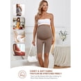 thumbnail image 4 of Athlemo Maternity Biker Shorts High Waist Belly Support Over Bump Pregnancy Gym Leggings, 4 of 7