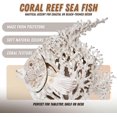 thumbnail image 4 of White Coral Reef Angelfish Sculpture – 11" Coastal Ocean Decor for Beach House | Polystone Tabletop Accent for Mantel, Shelf, or Nautical Room by Corner Merchant, 4 of 5