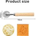 thumbnail image 2 of Cutter Wheel, Roller with Groove Edge Pastry Cutter Wheel, Long Wooden Pasta Making Accessories, Biscuit Baking Tools, 2 of 4