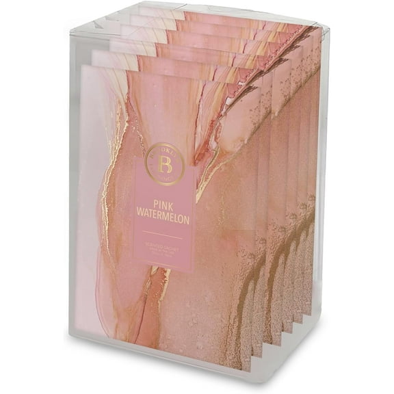 Brooklyn Fragrance Co. Marble Sachet Bags – Pink Watermelon Scented Pouches – Perfect Aroma for Drawers, Closets, Cars and Bathrooms – Long-Lasting Fresh Scent Sachets (6- Pack)