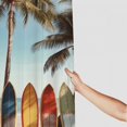 thumbnail image 3 of Pratyus Surfboards Palm Trees Beachy Quick-Drying Shower Curtain Set with Hooks for Bathroom Decoration 100% Polyester Washable Shower Curtain 69x72, 3 of 7