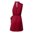 thumbnail image 4 of Spring Women's Short Formal Satin Dress Summer Sleeveless Lace Up Dress Women S Dresses for Summer Dress for Women Women Summer Outfits Button Dress for Women Womens Midi Dresses for Women Summer Mini, 4 of 4