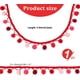 thumbnail image 2 of 6,5 yardas de flecos de poliéster rojo con borlas para manualidades, costura y decoración de fiestas., 2 of 9