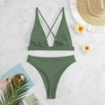 thumbnail image 4 of Womens High Waisted Thong Bikini Sets Sexy Brazilian Triangle Top Deep V Neck Two Piece Swimsuit Bathing Suits, 4 of 6