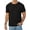 02-Black, variant on Mens Waffle Shirt Crew Neck Short Sleeve Casual T-Shirt Beige XL