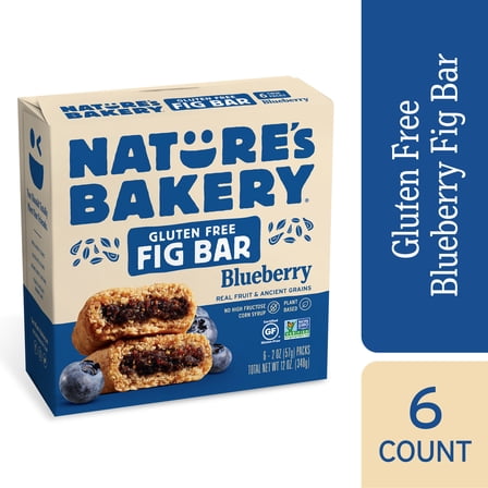 Nature's Bakery Gluten Free, Blueberry Fig Bars, 10 Twin Packs, 2oz Each