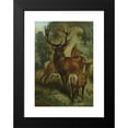 thumbnail image 2 of John George Wood 11x14 Black Modern Framed Museum Art Print Titled - Stag, or Red Deer. (1898), 2 of 5