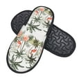 thumbnail image 2 of Balery Flamingo Palm Trees Slient Indoor Furry Fleece Comfort House Shoes Soft Non-Slip Home Shoes Cotton Slippers House Slippers-- Medium, 2 of 9