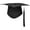 A, variant on Graduation Mortarboard - Master's Fitted Black Cap Hat Academic N7I6 - Y9J5