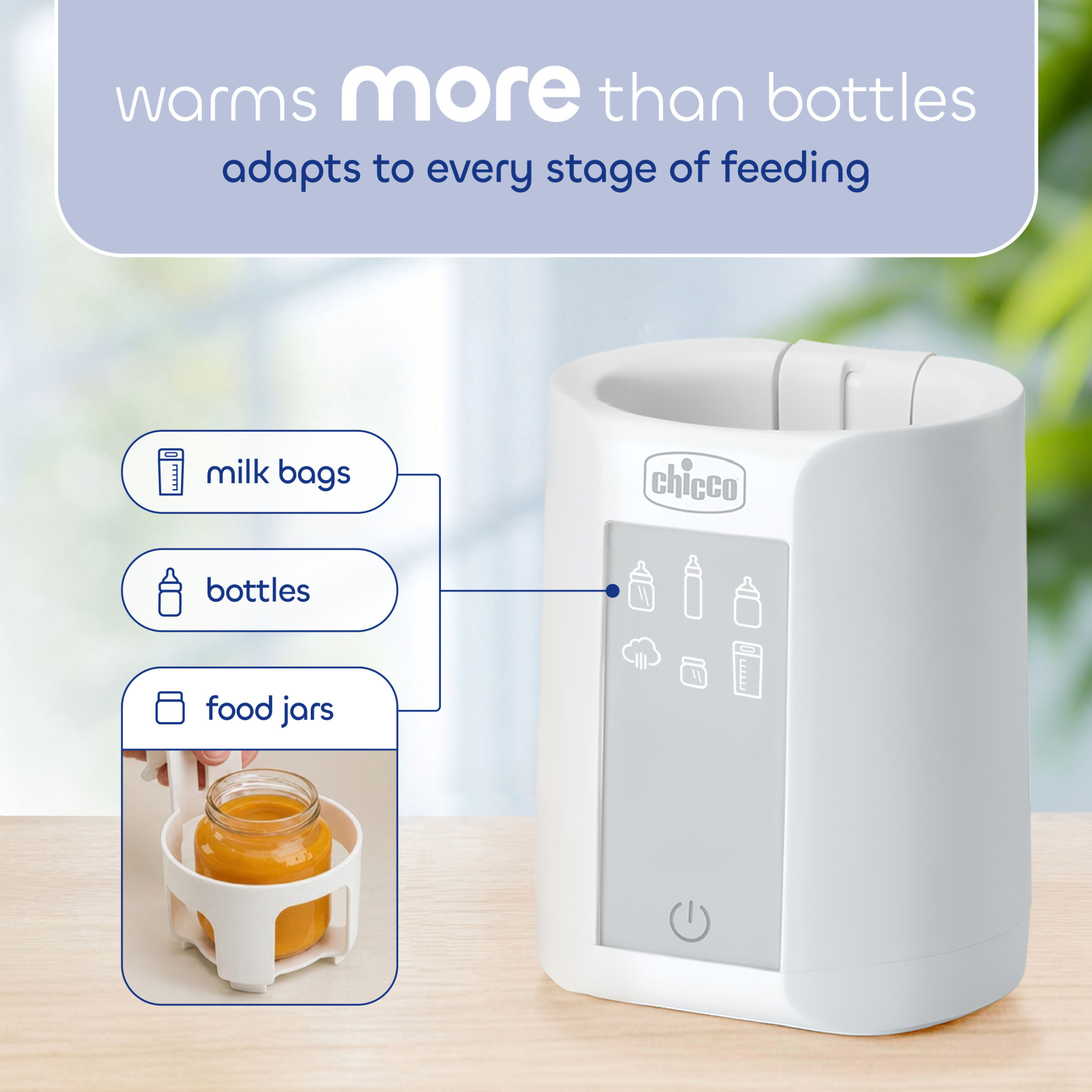 Chicco Digital Bottle Warmer & Sterilizer, White photo 4