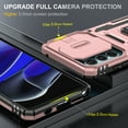 thumbnail image 6 of ELEHOLD Heavy Duty Rugged Case for  Motorola Moto G Stylus 4G (2022) Full Body Protection with Camera Lens Cover Magnetic Metal Ring Holder Kickstand Anti-Scratch Shockproof Case, Rosegold, 6 of 7