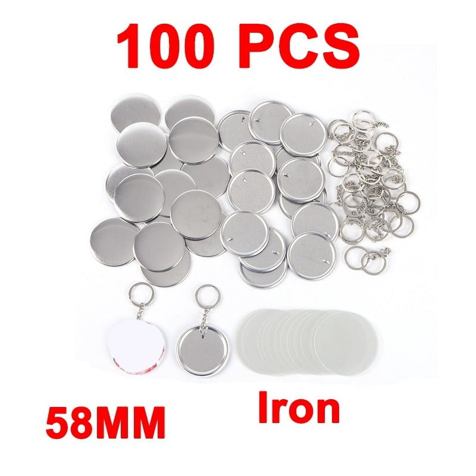 58mm DIY Keychain Button Making Kit Mirror Bottle Opener for Button Making Machine Badge Crafts ,Beginner-Friendly