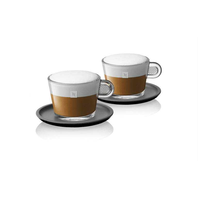 Nespresso Set Glass Collection Espresso Cups & Saucers,A & P Cahen  Design,New : Home & Kitchen 