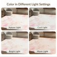 thumbnail image 7 of ODIKA 9'x12' Pink Floral Painterly Elegance Washable Area Rug Vintage Watercolor Blossoms Pattern Design Non-Shedding, Easy Care for Master Suite, California King, Under Bed, 7 of 7