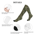 thumbnail image 5 of Lsque Green Skulls Pattern Sport Compression Socks for Men & Women 15-20 mmHg Knee High Nurse Pregnant Running Medical and Travel Athletic, 5 of 6