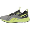 thumbnail image 3 of Reebok Running Durable Running Shoe, Gray & Neon Green, 3 of 7