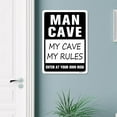 thumbnail image 5 of BTFSigns 8" x 12" Man Cave Sign, Wall Decoration Aluminum Sign High Precision Printing, Water Proof, Men Only Room Decor, My Cave My Rules for Garage, 5 of 6
