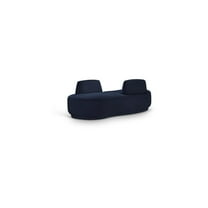 Meridian Furniture Argyle Navy Chenille Fabric Chaise/Loveseat