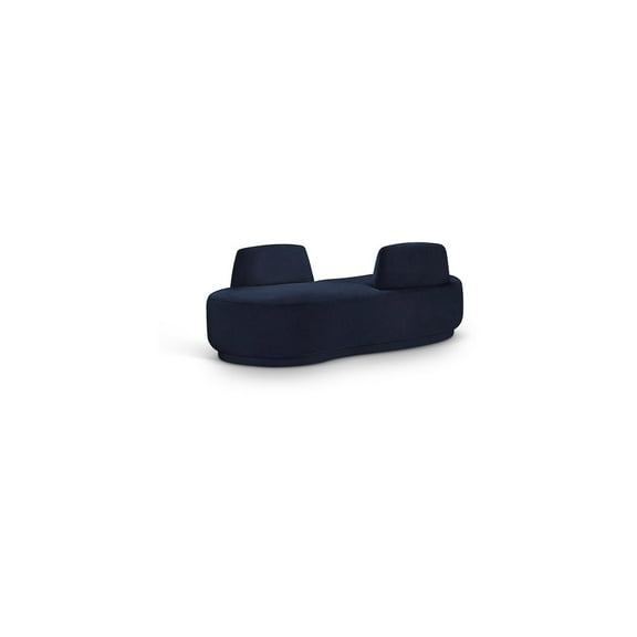 Meridian Furniture Argyle Navy Chenille Fabric Chaise/Loveseat