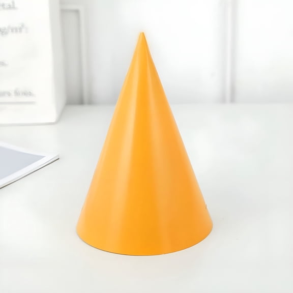 CCOCC 10 Pcs Colorful Party Hats Bright Birthday Paper Cone Hat for Birthday Christmas New Year Party Supplies Graduation Celebration Orange