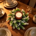 thumbnail image 4 of WWG Candle Ring, Plastic Candle Wreath for Dining Table, 7.87 Inch Diameter, Festive Decoration for Party, Home, Fireplace, Includes 1 Piece, Versatile Candle Holder for Cylindrical Candles, 4 of 6
