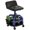 Blue, variant on Rolling Creeper Garage Stool, 300 LBS Capacity Mechanic Stool with 360° Wheels, Tool Tray, Adjustable Height, Blue