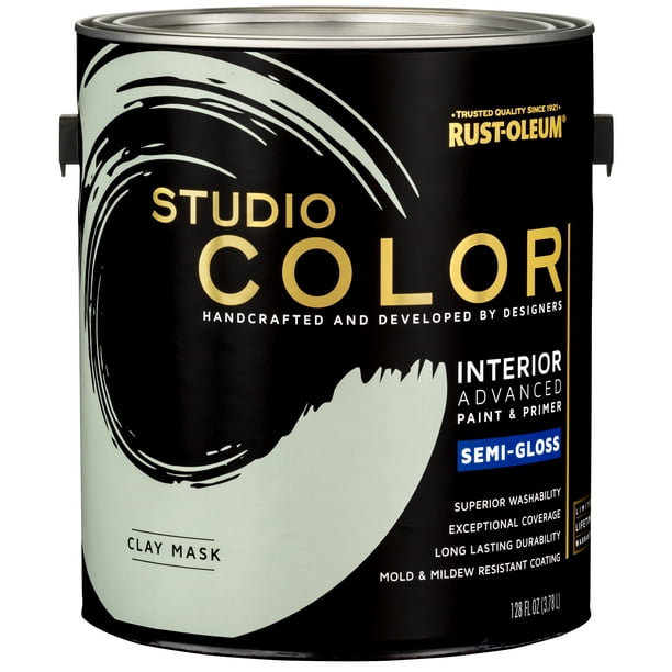 Clay Mask, RustOleum Studio Color Interior Paint + Primer, SemiGloss