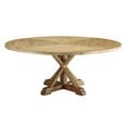 thumbnail image 2 of Modway Stitch 71" Round Modern Pine Wood Dining Table in Brown, 2 of 5