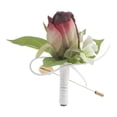 thumbnail image 3 of Hombres BOUNTO BOUTONNIERE ROSE BOUTONNIERE Rústico elegante traje decoración broche Pin para novios Best Men Ceremony Events Rojo, 3 of 8